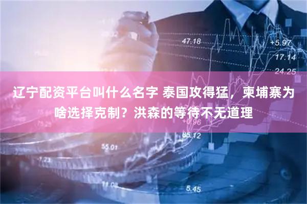 辽宁配资平台叫什么名字 泰国攻得猛,柬埔寨为啥选择克制?洪森的等待不无道理